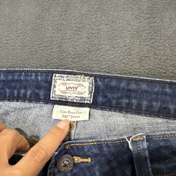 Levis 545 Women's Low Rise Bootcut Blue Denim Jeans Size 12 Inseam 30 - Picture 5 of 9